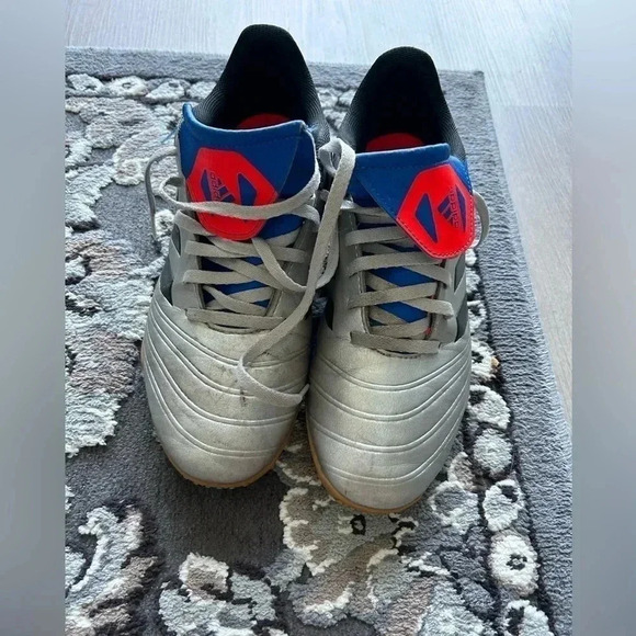 Men’s Adidas Copa Tango 18.4 Turf Shoes size 7.5 in Silver/Blue - Picture 1 of 8